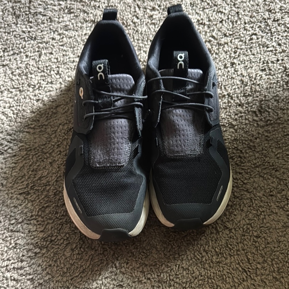 On Running Black Athletic Shoes with Breathable Mesh